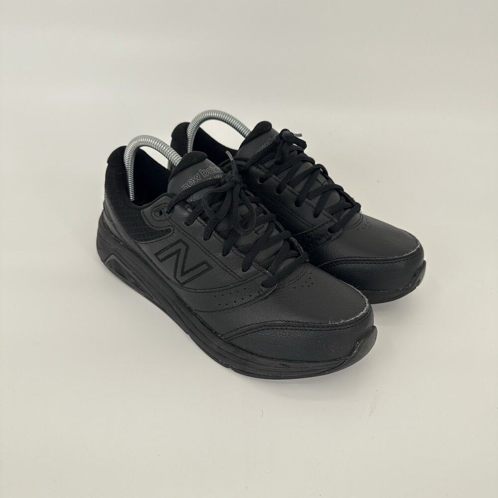 New Balance Shoes Womens 8.5 Lace Up Running Sneakers WW928BK3 Black Leather